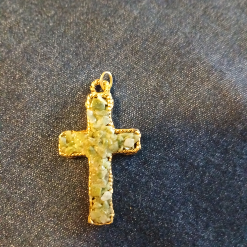 Gold-Tone Cross Pendant Necklace